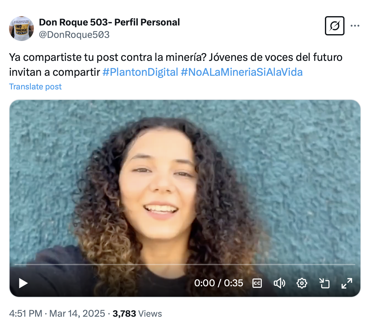 Digital Sit-In Held to Protest Metal Mining in El Salvador — Realizan plantón digital contra la minería metálica en El Salvador